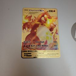 Gold Charizard Pokemon Card 