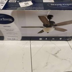 Harbor Breeze 52 Inch Oxford Ceiling Fan Brown Oak