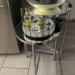 Two Mirrors Table Good Condition $75