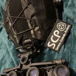 Tactical Cosplay Helmet with accessories and a free scp patch! 