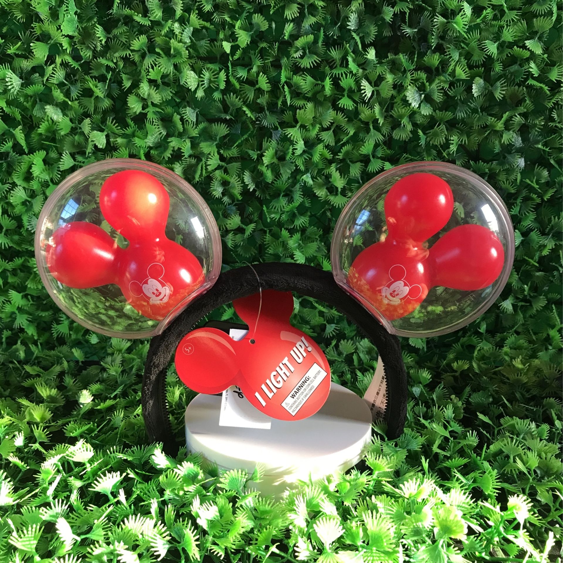 Mickey Balloon Red Light Up Ears 