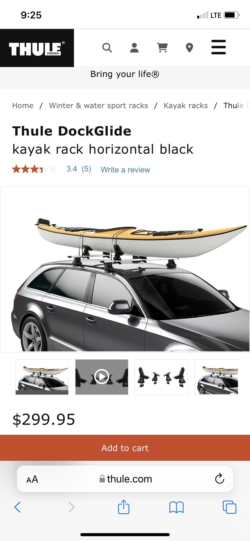 Thule Dock Glide Kayak Carrier