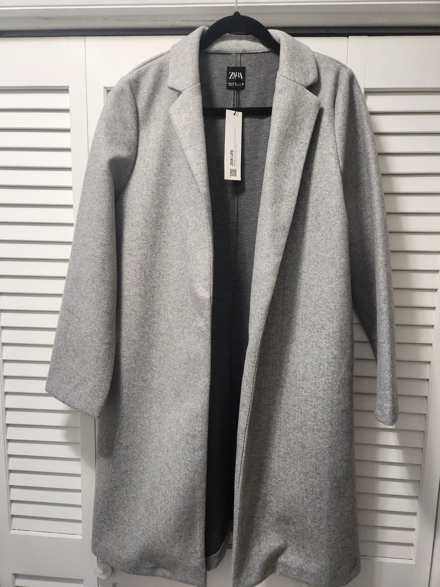 Abrigo De pana De Zara Size XL Gris Nuevo