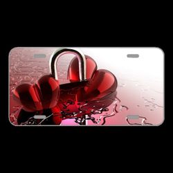 License Plate Novelty Car Front Hearts Valentine'S Day Love By Wlodek