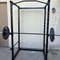 Squat Rack Weights And Bar Included