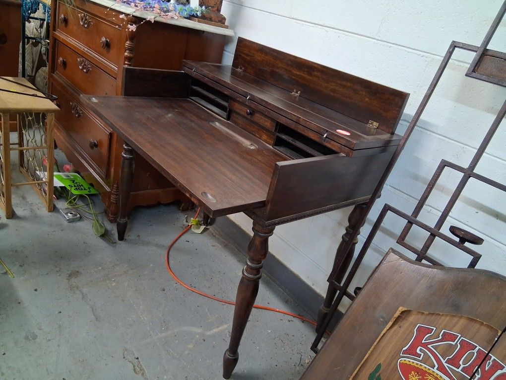 Brown Antique Desk For Sale