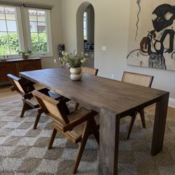 CB2 Blox 91” Rectangular Brown wood Dining Table