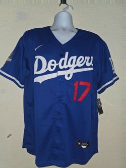 New Mens Dodgers Ohtani #17 Blue Jerseys Stitched