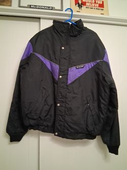 MENS "JOE ROCKET" INSULATED ~ BLACK& PURPLE ~ MOTORCYCLE/SNOWMOBILE  JACKET. SIZE XL....asking $50.00