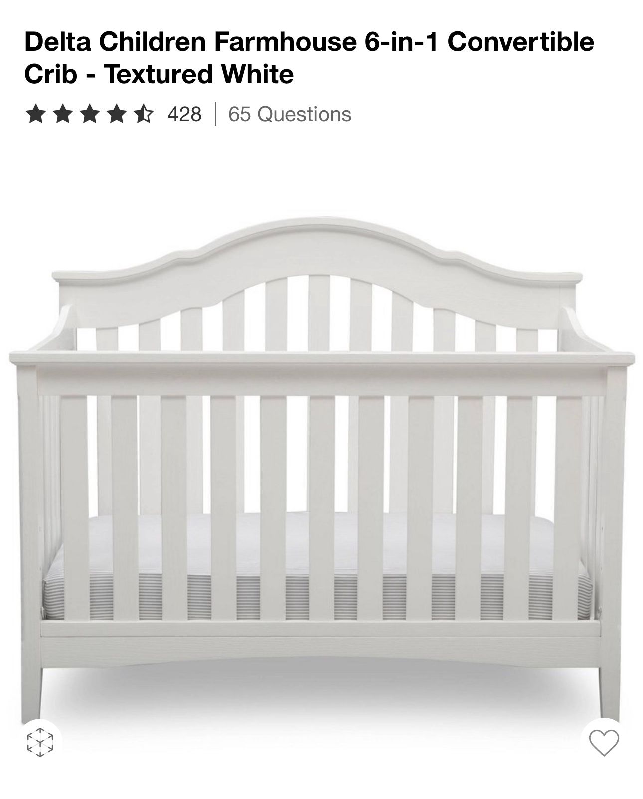 Farmhouse Crib 6-1 Convertible 