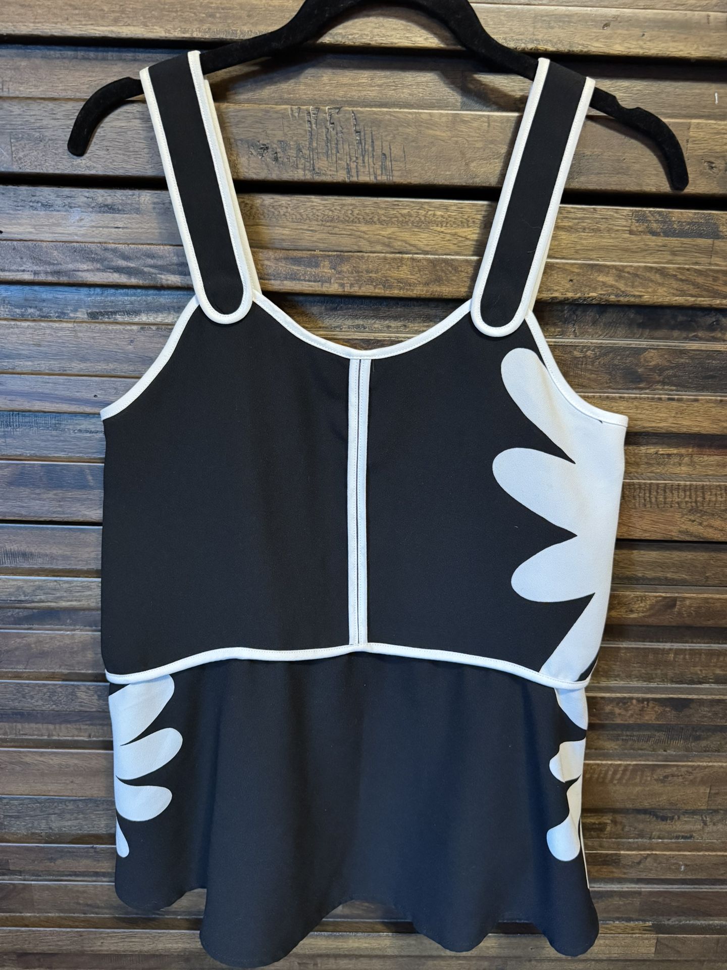 Victoria Beckham for Target Blouse Tank Top XS Black White Floral Formal Limited