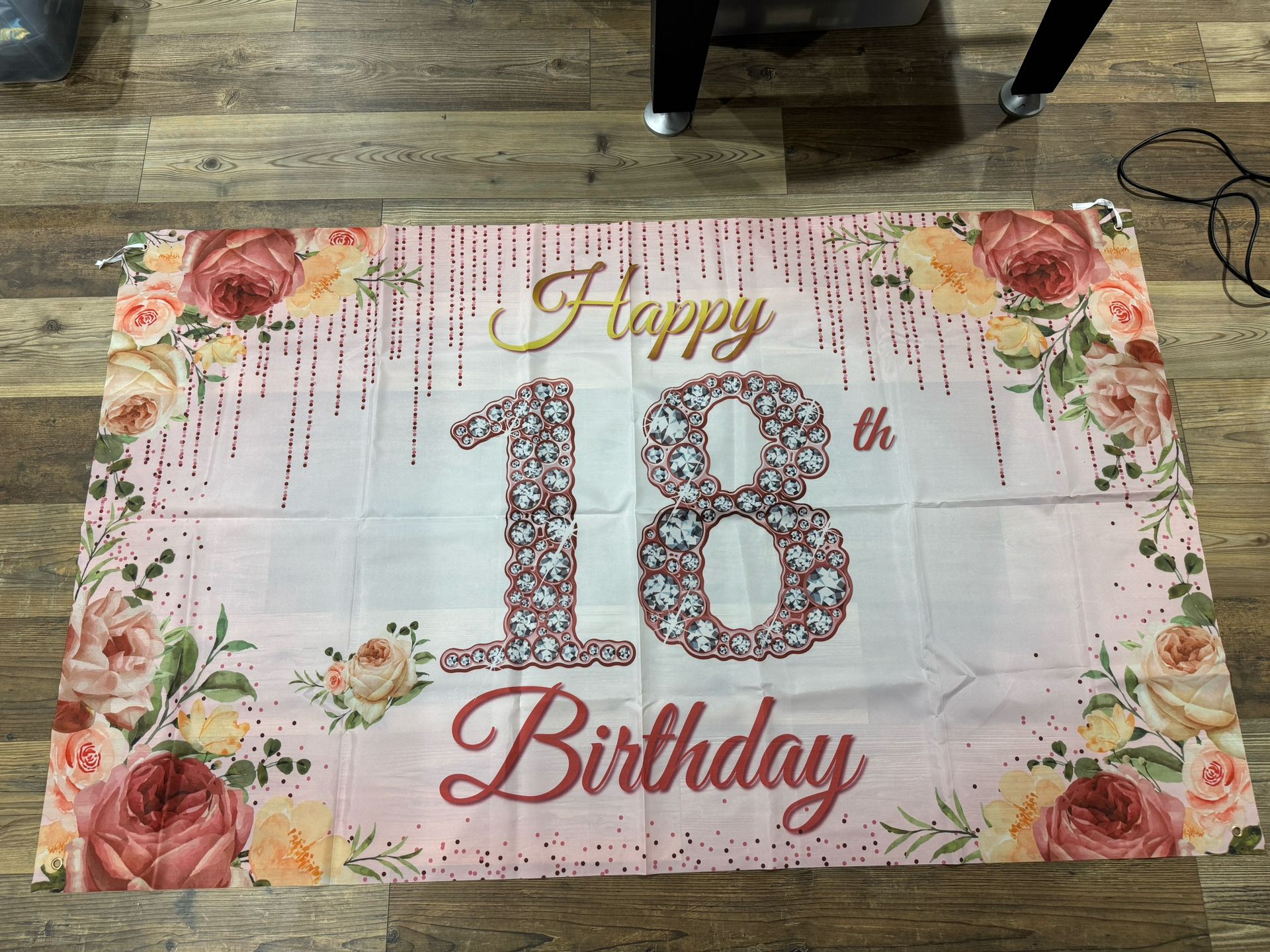 Happy 18th Birthday Vinyl Sign. Very Large!