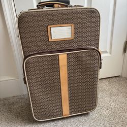 Vintage COACH leather suitcase beige- F05421