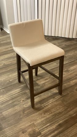 Upholstered Wooden Stool By Nathan James