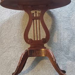 Mid-century Mersman Oval Harp Base Side Table 