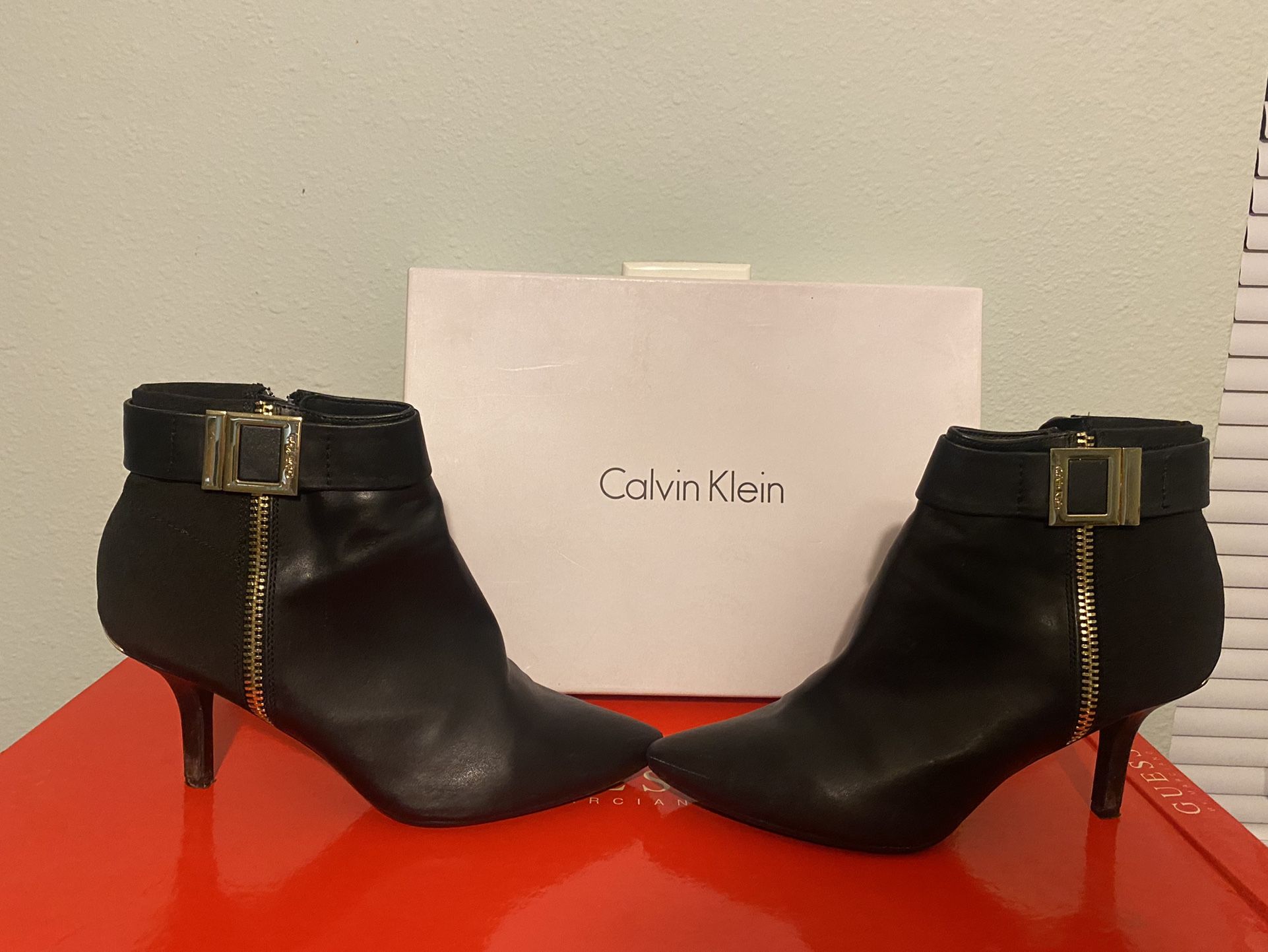 Calvin Klein Black Heel booties