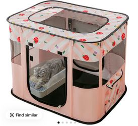 Portable Pet Cat Playpen,cool cat stuff Cat Cages Indoor Collapsible Dog Crates Tent Kennel Playpen for Dogs Cat and Rabbit Travel Dog Playpen Indoor