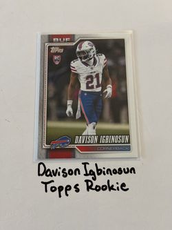 Davison Igbinosun Buffalo Bills CB Topps Rookie Card.