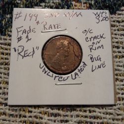 RARE ERROR red coin.(199+1faded)No M/M.