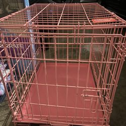 24 in pink dog crate