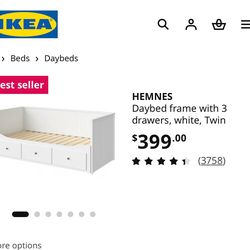 IKEA Hemnis daybed with two mattresses.