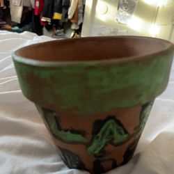 Hand Painted Flower Pot