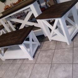 Set Of End Tables Coffee Table & Entry Table