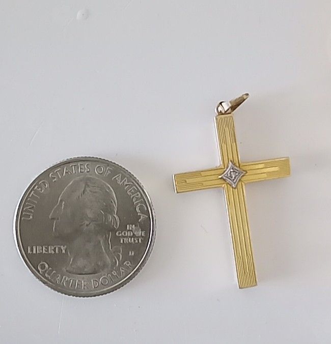 14k Gold Cross Pendant