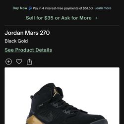 Brand New Jordan Mars 270 Size 12