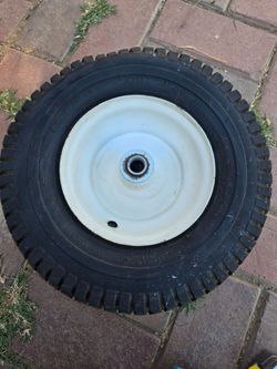 HAUL-MASTER 13 in. Pneumatic Tire with White Hub