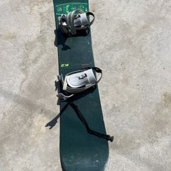K2 163cm Snowboard And Bindings