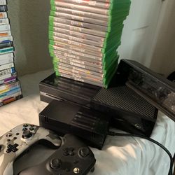 Xbox 1 Console W/three Remotes And Many Games 