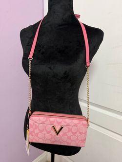 Cross body purse double zipper