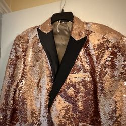 Men  Sequins Shiny Jacket  Extra Large Size  Good For  Used Once New Year Celebration