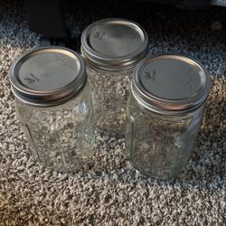 3 Large Mason Jars