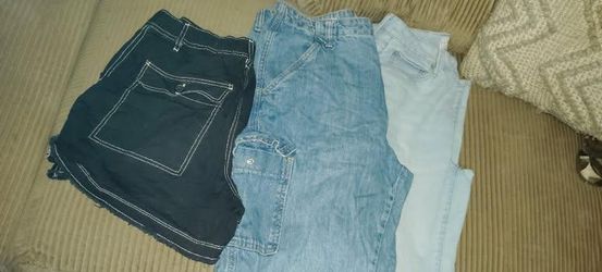 Jean's shorts shirts and shoes