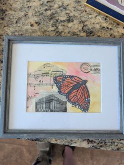 butterfly , butterfly wall decor, butterfly picture,Original multimedia wall art