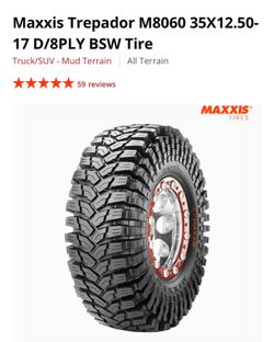 Tires Maxxis Trepador 35X12.50-R17LT  NOMAS LAS LLANTAS