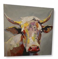 AMAZING POP ART COW PAINTING