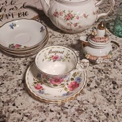 I Have These Beautiful China Plates And Cups And Tea Pot