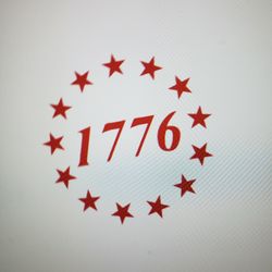 1776 Betsy Ross 13 Stars Vinyl Decal Sticker 