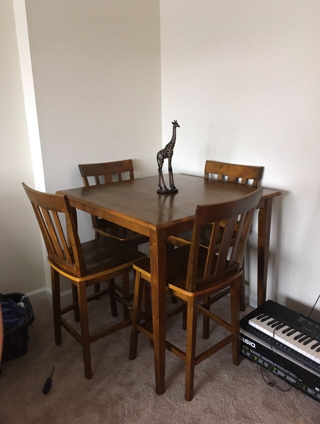 Solid wood kitchen table and 4 chairs