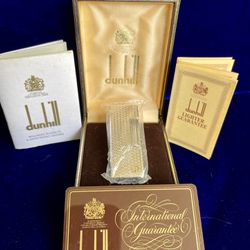 Rare Vintage Silver Botanique Dunhill Lighter New Old Stock Sealed Condition Box
