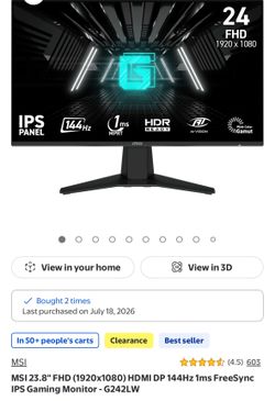 24” 144Hz Gaming Monitor