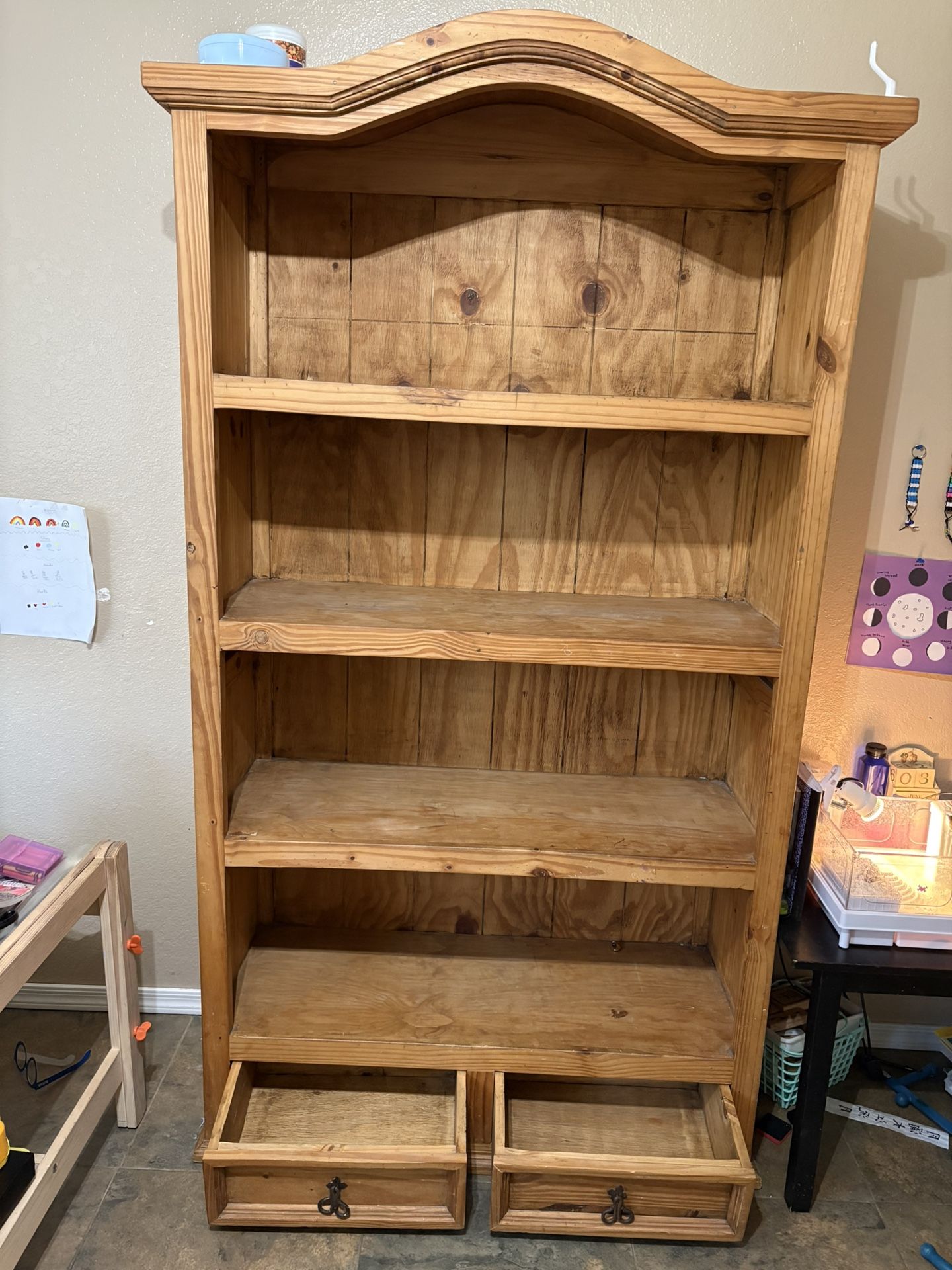 Rustic Pine Bookshelf