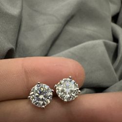 4CT (2CT EACH) MOISANNITE EARRINGS