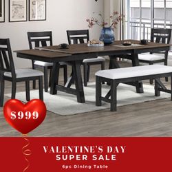 6 PC DINING TABLE 