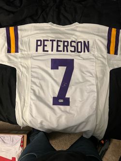 Peterson #7 Signed Football Jersey