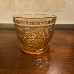 Pink Glass Bowl – Vintage Diamond Pattern Candy Dish