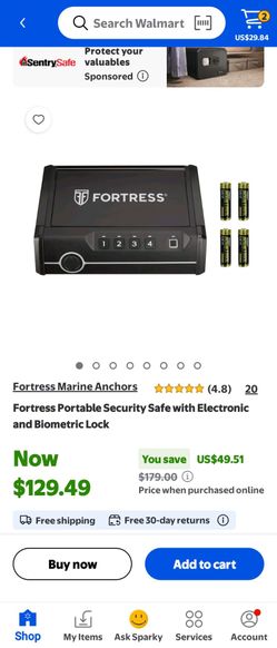 Fortress biometric/electronic safe with key